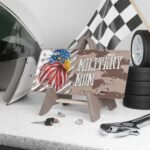 Military Mom Eagle License Plate | Chocolate Camo Design