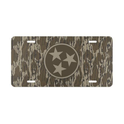 Rugged Hunter Camo Vanity Plate with Tristar Logo for Trucks