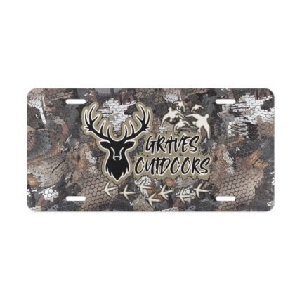Vanity Front License Plate | Custom Designed Tag | Outdoor Enthusiast Truck Accessories | Camo Vanity Plates