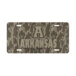 Durable Arkansas V6 Camo Vanity Plate – Front License Plate