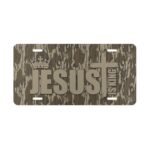 Vibrant Hunter Camo Aluminum Front License Plate with NWTF Logo