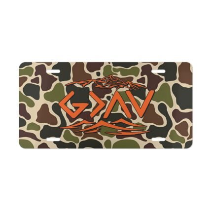 Vanity Front License Plate | Custom Designed Tag | Outdoor Enthusiast Truck Accessories | Camo Vanity Plates
