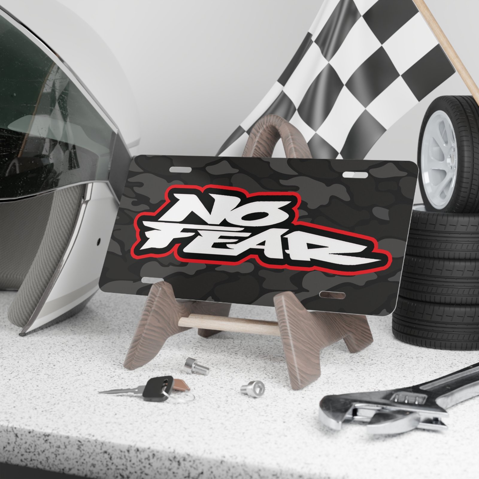 Customizable Camo Vanity Plate 12×6 | High-Res Print