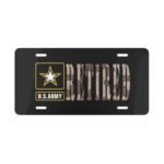 Durable US Army Retired Camo Front License Plate Tag for Trucks