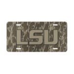 Rugged LSU Camo Front Plate – Weatherproof Aluminum