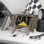 Durable CAT Logo Front License Plate with Real Hunter Camo