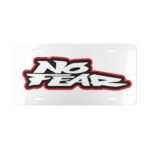 No Fear Front License Plate Tag – Heavy-Duty Weatherproof
