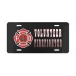 Heavy Duty Volunteer Firefighter Camo Truck Plate Tag