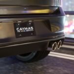Rugged Black Camo Caymas Vanity Plate for Outdoor Style