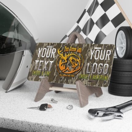 Make Your Own Custom Camo Front License Plate – The perfect gift – Design it FREE – Any logo or picture