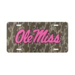 Ole Miss Pink Camo Front Vanity Plate – Durable Team Pride
