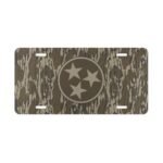 Real Hunter Camo Vanity Plate with Bold Tristar Logo