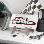 No Fear Front License Plate Tag – Heavy-Duty Weatherproof