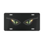 Durable Blackout Cat Eyes Front Vanity Plate for Trucks & Cars