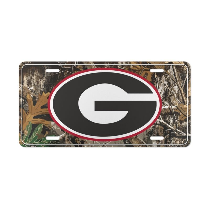 Camo Vanity Plate With Personalized Graphic GB | Custom Truck Tag, North American Size | Design Your Own
