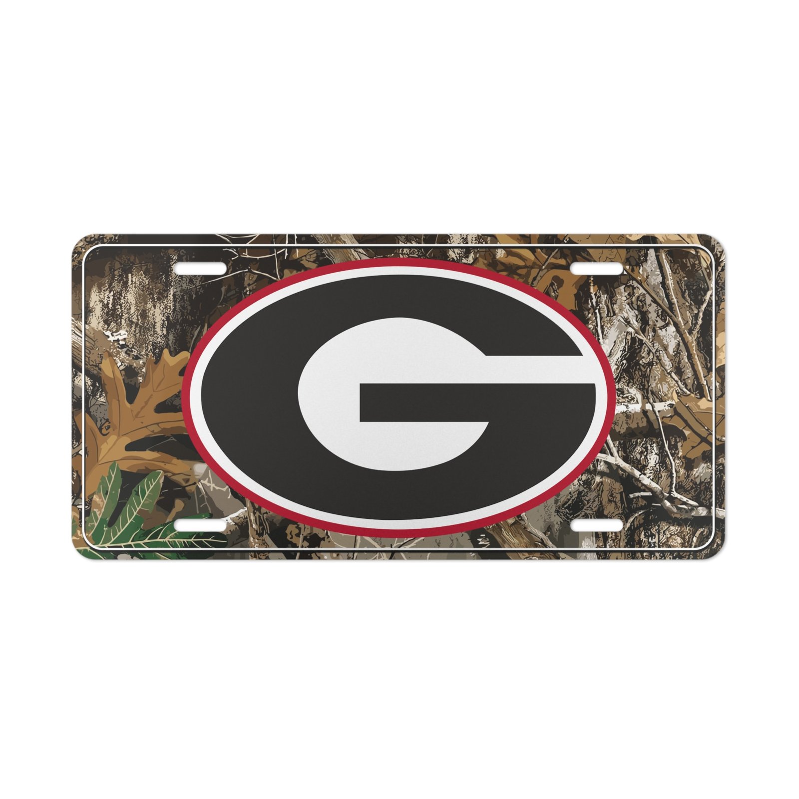 Camo Vanity Plate With Personalized Graphic GB | Custom Truck Tag, North American Size | Design Your Own