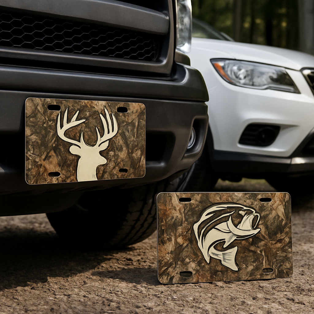 Blog INKd Custom Car And Truck Camo Vanity Front License Plates