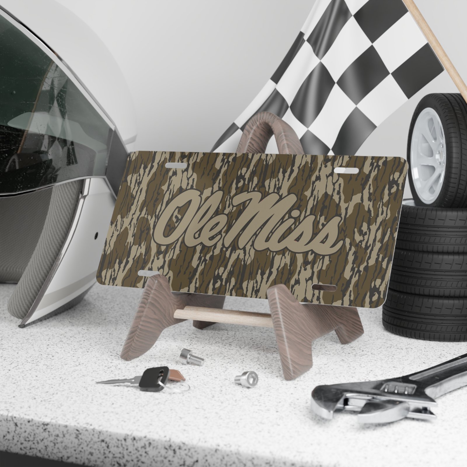 INKd Custom Car And Truck Camo Vanity Front License Plates Front Vanity License Plates Custom Camo Vanity Plate Ole Miss V2
