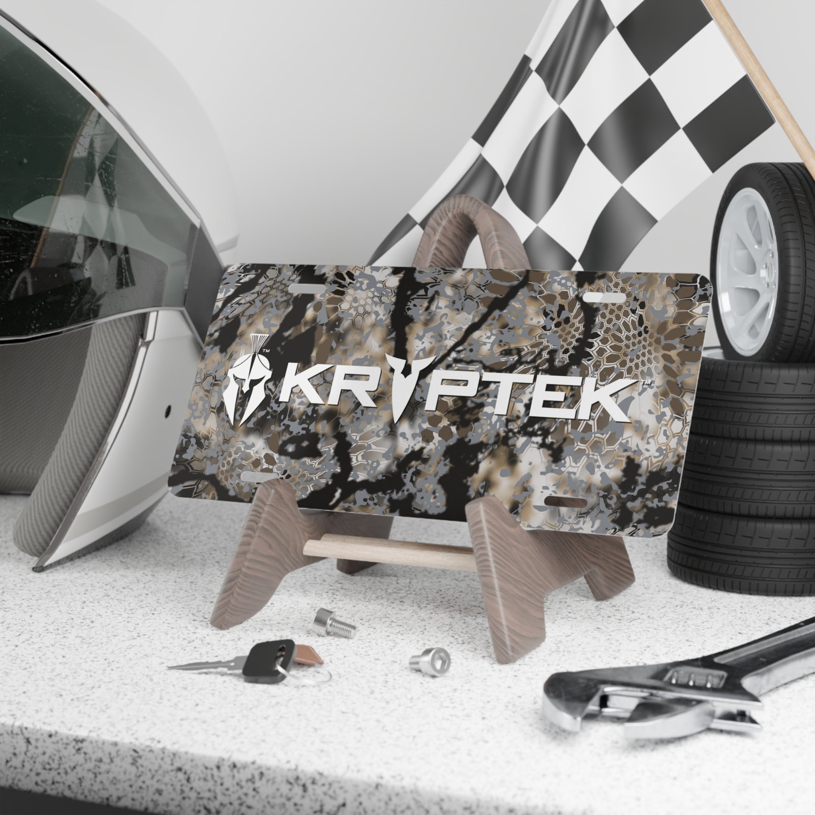 INKd Custom Car And Truck Camo Vanity Front License Plates Front Vanity License Plates Custom Camo Vanity Plate With Kryptek Skyfall Camouflage