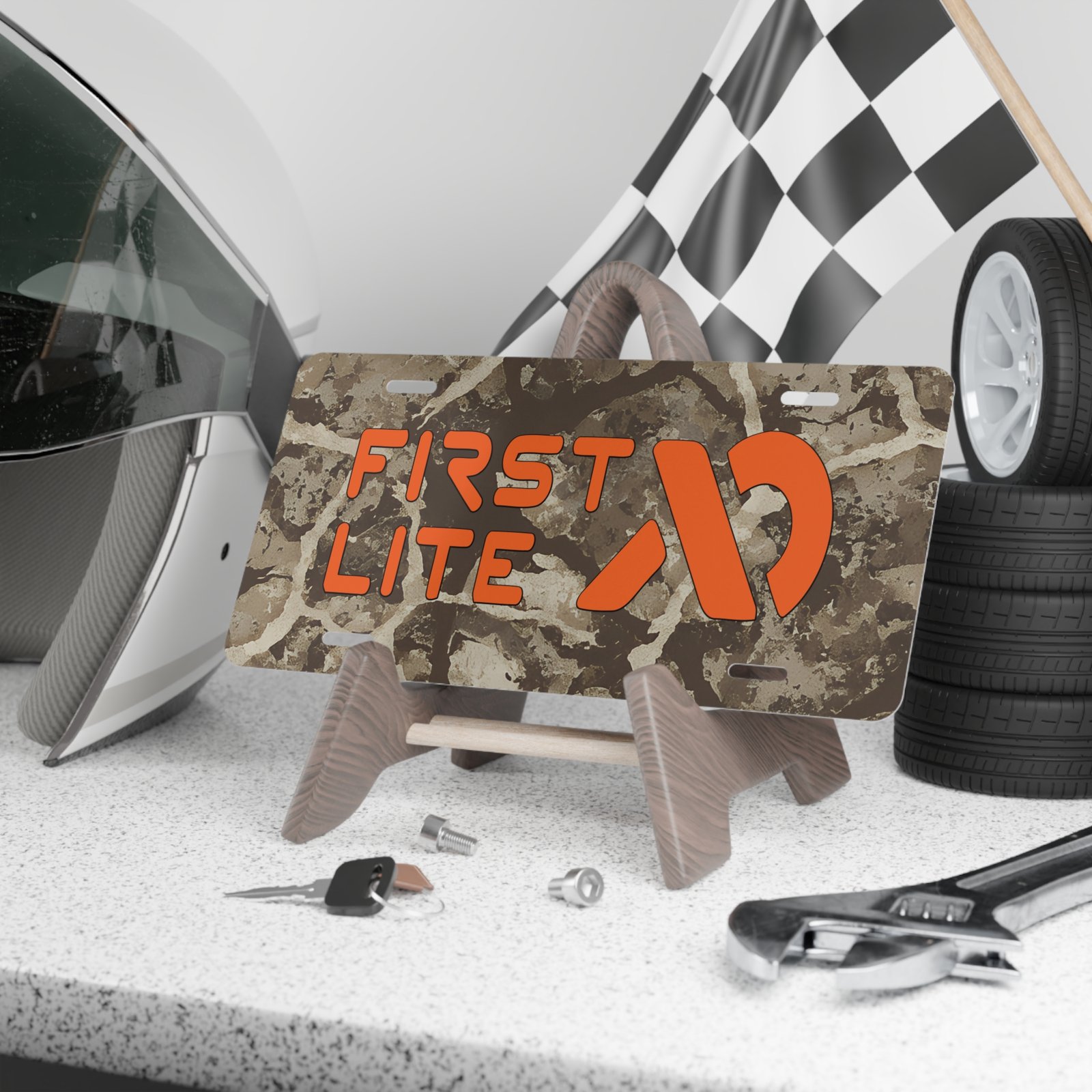 INKd Custom Car And Truck Camo Vanity Front License Plates Front Vanity License Plates Custom Camo Vanity Plate With First Lite Cipher Camo