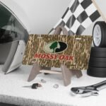 Custom Camo Vanity Plate In Mossy Oak OG With Logo