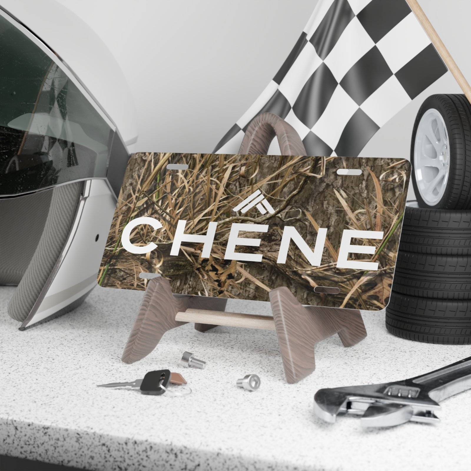 Custom Camo Vanity Plate With Chene