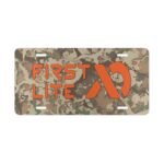 Custom Camo Vanity Plate With First Lite Fusion Camo
