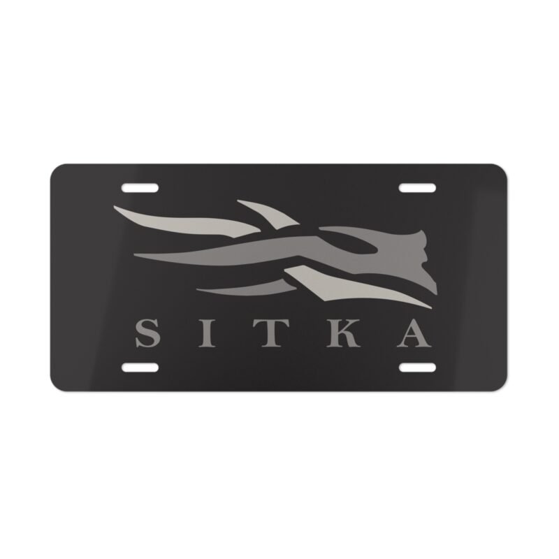 Custom Camo Vanity Plate With Sitka Camo Blackout V1
