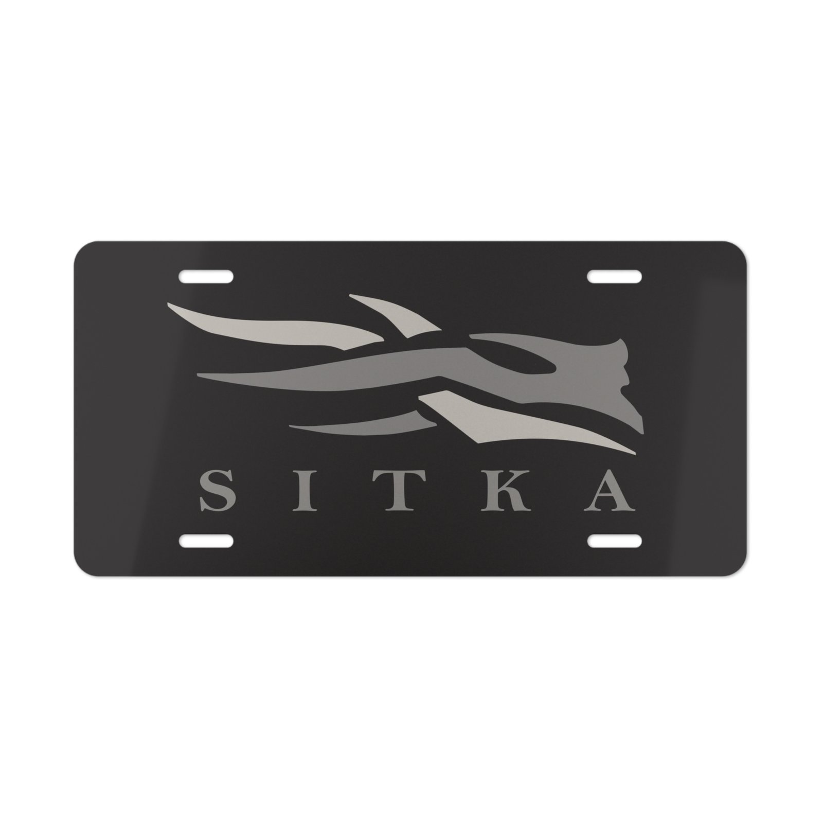 Custom Camo Vanity Plate With Sitka Camo Blackout V1