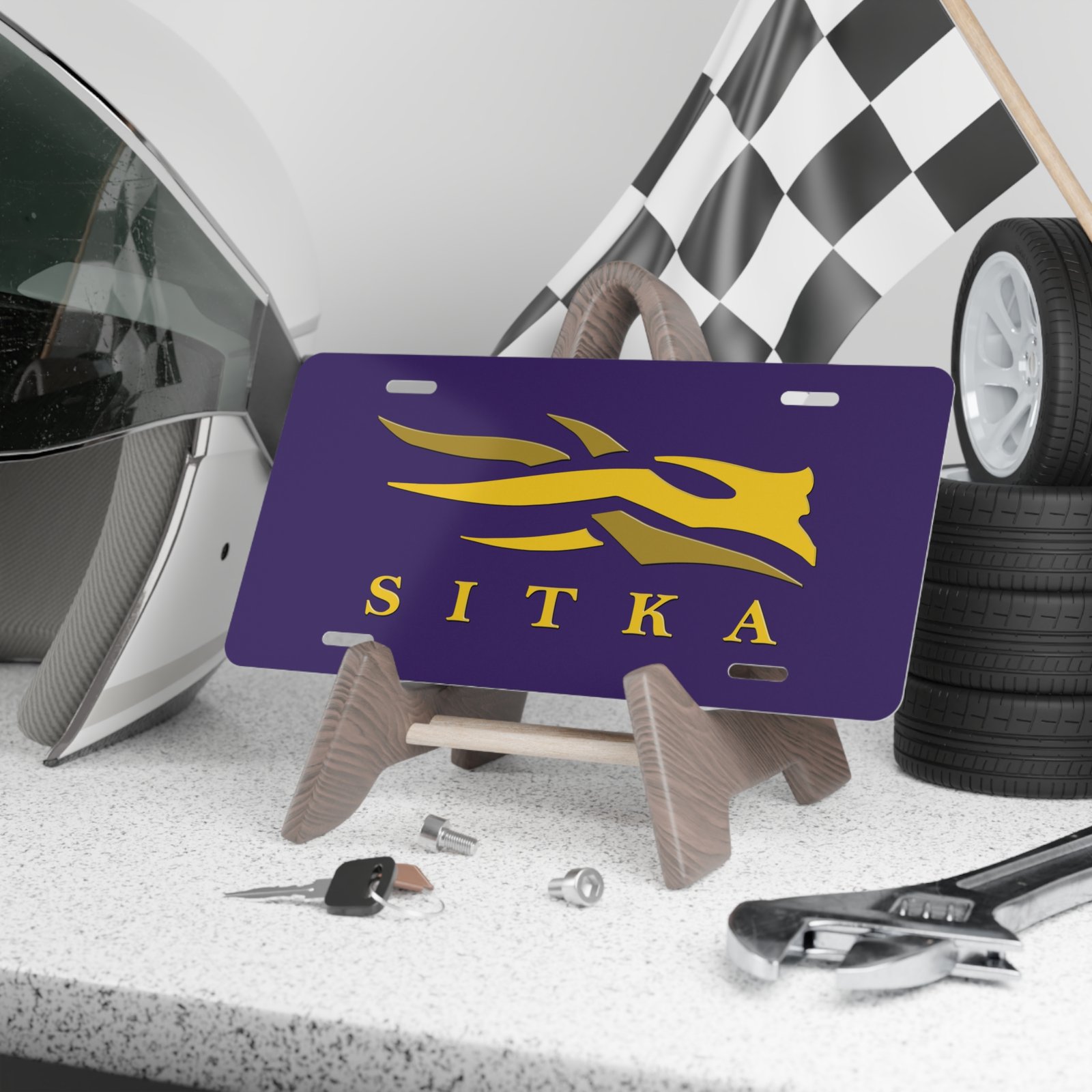 INKd Custom Car And Truck Camo Vanity Front License Plates Front Vanity License Plates Custom Request Camo Vanity Plate With Sitka Camo Blackout LSU Colors