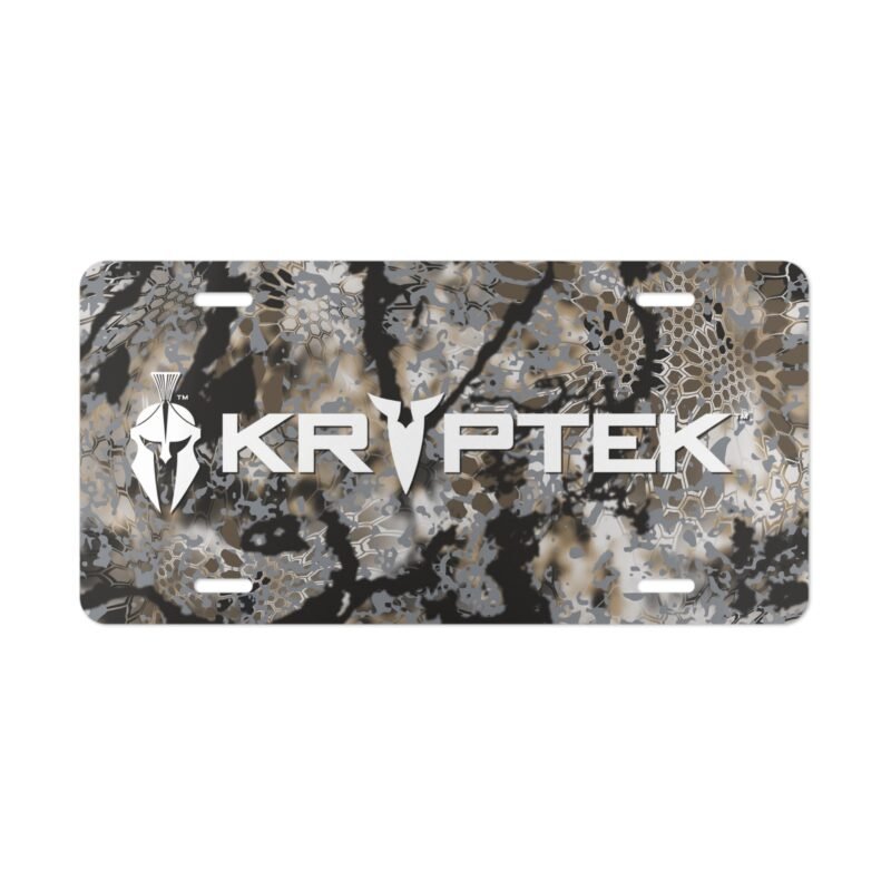 Custom Camo Vanity Plate With Kryptek Skyfall Camouflage