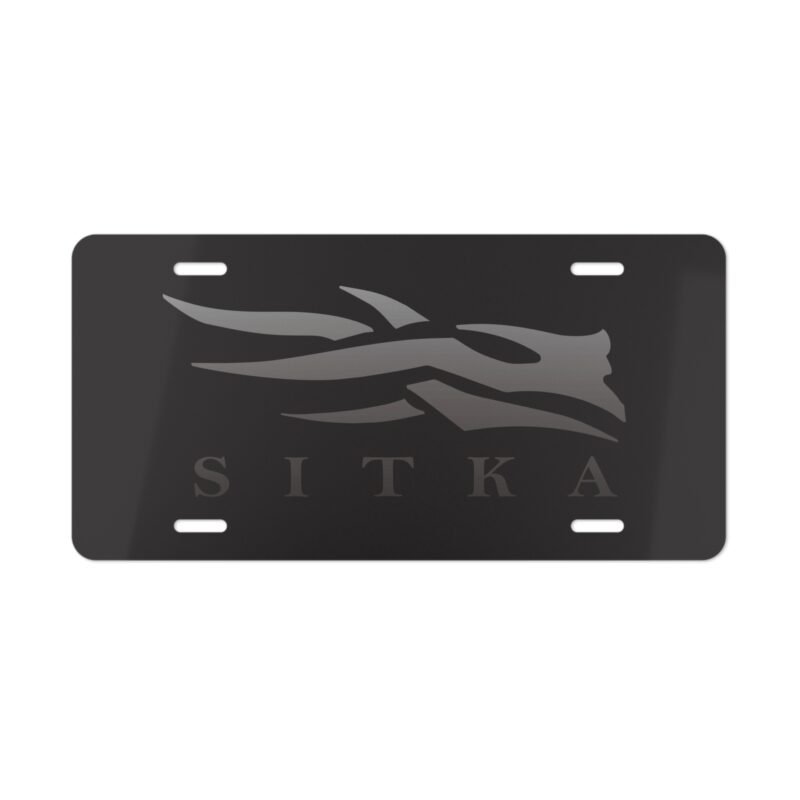 Custom Camo Vanity Plate With Sitka Camo Blackout V2